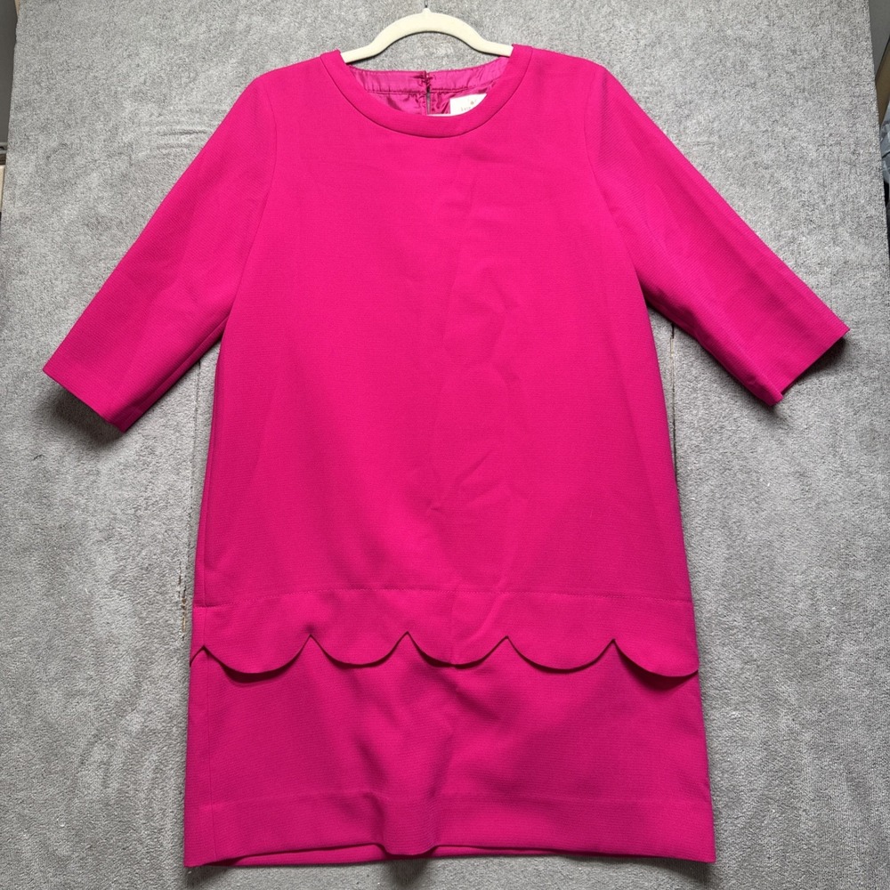 Kate Spade Pink Shift Dress Women's 6 Short Sleeve Mod Style Mini Preppy